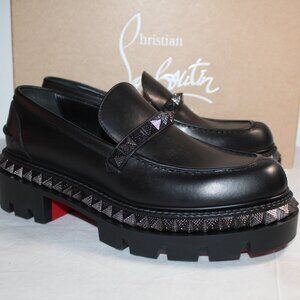 NWB Christian Louboutin Studded St Roch Pyraclou Platform Lug Sole Loafers 40